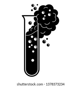 Bubble test tube icon. Simple illustration of bubble test tube vector icon for web design isolated on white background