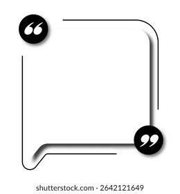 Bubble testimonial banner empty speech balloon