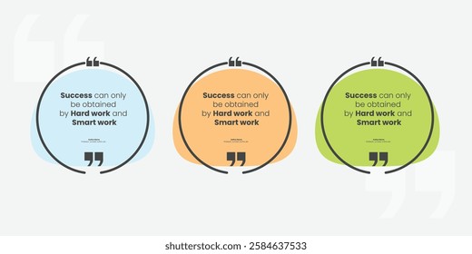 Bubble testimonial banner, quote, infographic. Social media post template designs for quotes. Empty speech bubbles, quotes success.