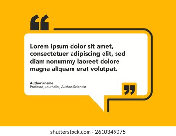 Bubble testimonial banner, quote, infographic. Social media post template designs for quotes. Empty speech bubbles, quote bubbles and text box. Stock illustration. 