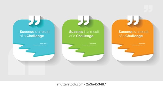 Bubble testimonial banner, quote, infographic. Social media post template designs for quotes. Empty speech bubbles, quote bubbles and text box