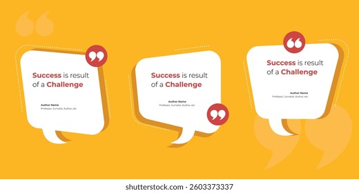Bubble testimonial banner set, quote, infographic. Social media post template designs for quotes. Empty speech bubbles, quote bubbles and text box