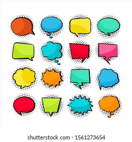 Bubble text blank halftone colorful