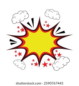 bubble text boom, exploding and expression. use for comics and pop art posters