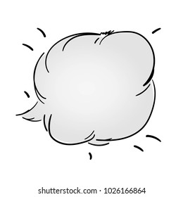 Bubble with text. Cloud for text. Illustration. Pop art, comics. Space for text. Paste your text. Cartoon style.