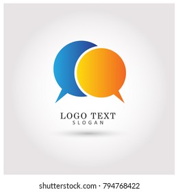 Bubble Text & Conversation Logo. Symbol & Icon Vector Template.