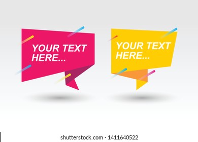 Bubble text design template for web, banner, print.