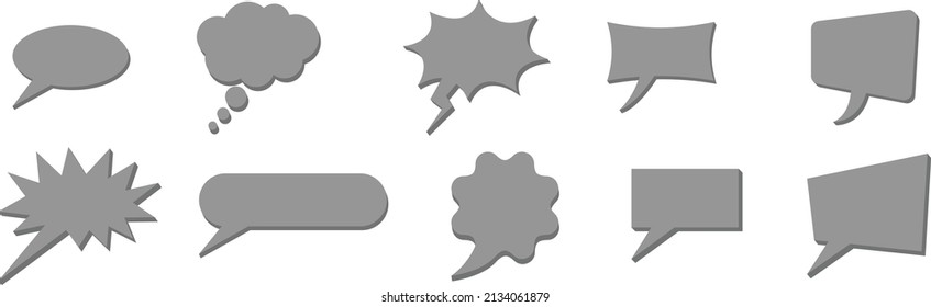 Bubble text flat vector template illustration set for design element, banner, flyer, poster, copy space, or text placement template.