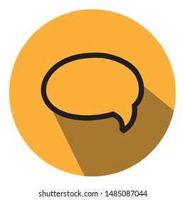 bubble text icon for anime or manga writer text box for a character