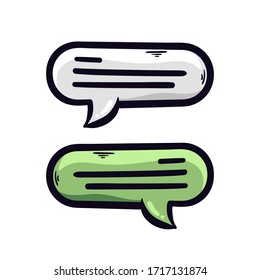 icono de texto burbuja ilustración dibujada a mano