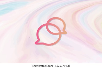 Bubble Text icon vector illustration logo template for many purpose. 