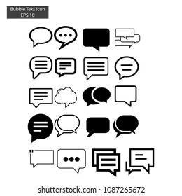 Bubble text icons templates