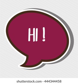 bubble text message design, vector illustration eps10 graphic 