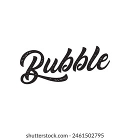 bubble text on white background.