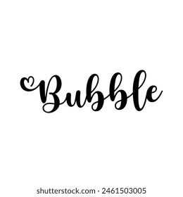 bubble text on white background.