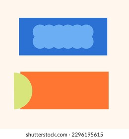 Bubble Text Retro Element Flat 