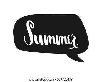 Bubble with the text summer to design t-shirts and cards. Vector illustration