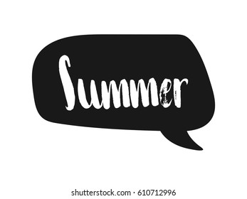 Bubble with the text summer to design t-shirts and cards. Vector illustration
