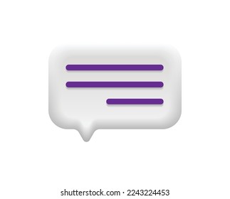 bubble text vector template on white background.