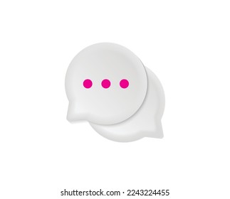 bubble text vector template on white background.