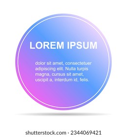 Bubble title shadow shape, banner geometric design icon, modern frame vector illustration .