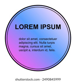 Bubble title shape, banner geometric design icon, modern frame vector illustration .