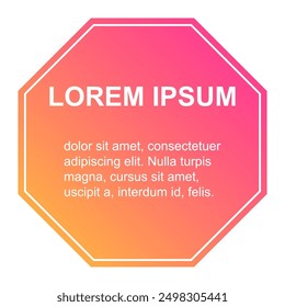 Bubble title shape, banner geometric design icon, modern frame vector illustration .