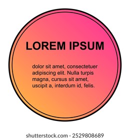 Forma del título de la burbuja, icono de diseño geométrico de Anuncio, Ilustración vectorial de marco moderno .