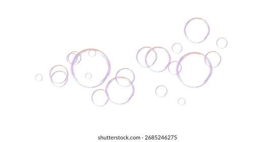 bubble transparent, soap bubbles.background.Realistic soap bubbles.Flying bubbles on a transparent background.	