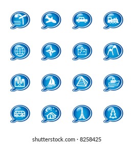 bubble travel icons