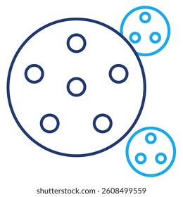 Bubble Universe icon represented by Bubble Universe symbol Dual Line style.