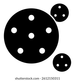 Bubble Universe icon represented by Bubble Universe symbol Black Filled style.