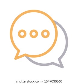 bubble vector colour line icon 