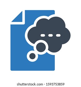bubble vector glyph color icon 