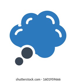 bubble vector glyph  color icon 