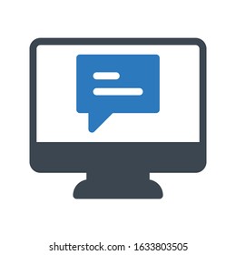 bubble vector glyph color icon 