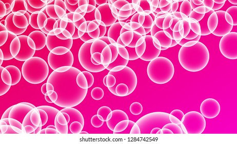 Bubble vector with a gradient color background