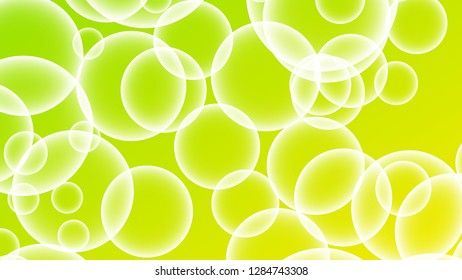 Bubble vector with a gradient color background