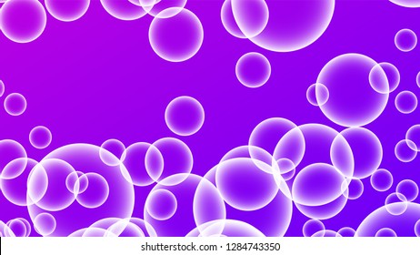 Bubble vector with a gradient color background