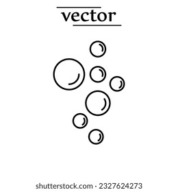 bubble vector icon flat illustration on white background. 