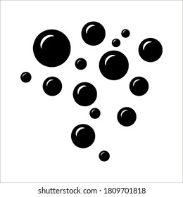 bubble vector icon on white background