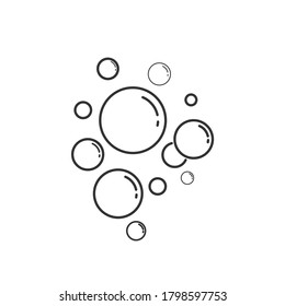 bubble vector line icon isolated on white background