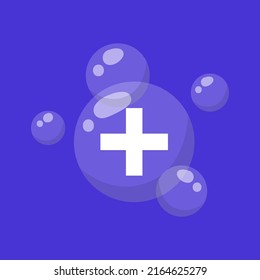 bubble vector with medical icon concept