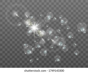 Bubble Vector Soap Bubble On Transparent Stock Vector Royalty Free Shutterstock