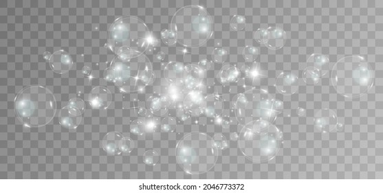 Bubble vector. soap bubble on a transparent background. Vector design.	