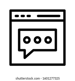 bubble vector thin line icon 