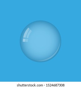 Bubble in water icon on blue background. Vector illustration