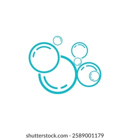 Bubble water logo vector and symbol