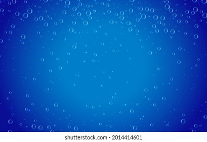 bubble in water on blue background vector illustration