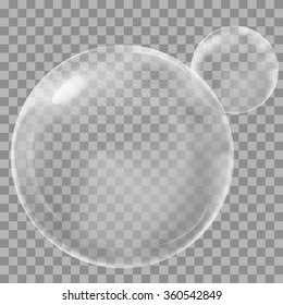 Bubble water soap Transparent  picture, underwater gray color image, soap. Vector